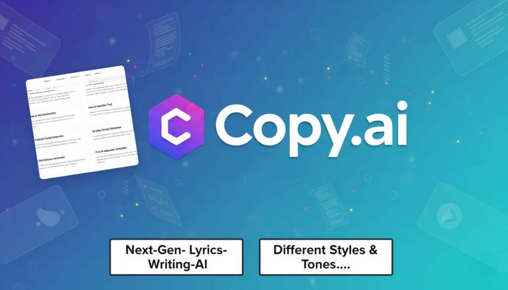 Copy.ai,Top AI Platforms for Lyrics and Writing