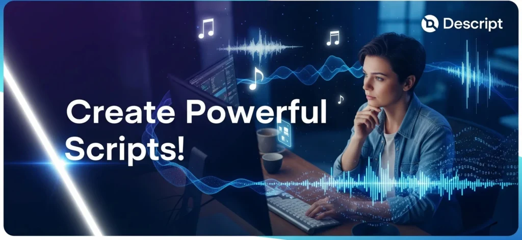 how to write a script for a youtube video,Descript