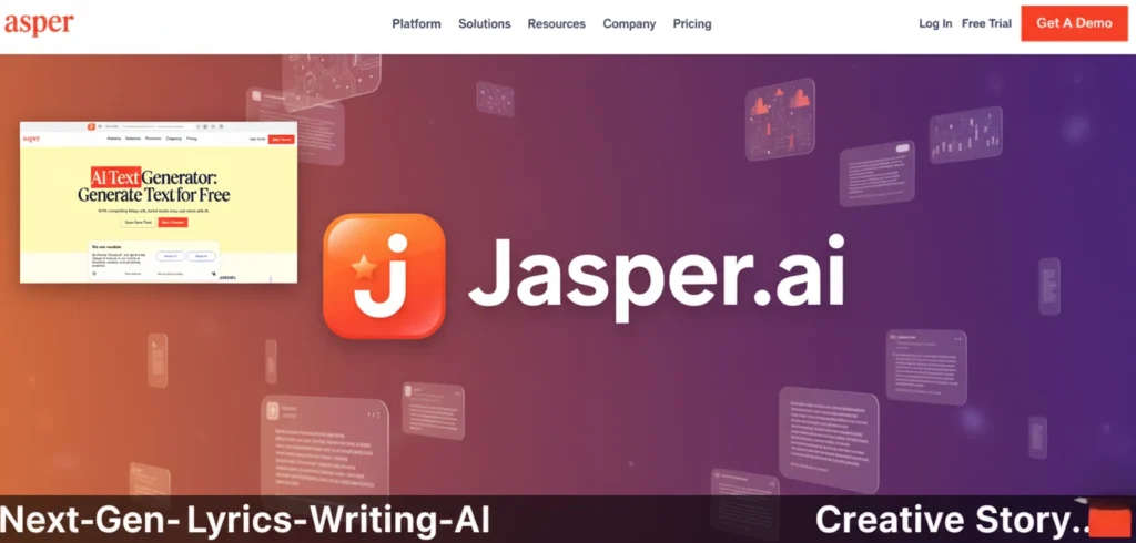 Jasper.ai,Top AI Platforms for Lyrics and Writing