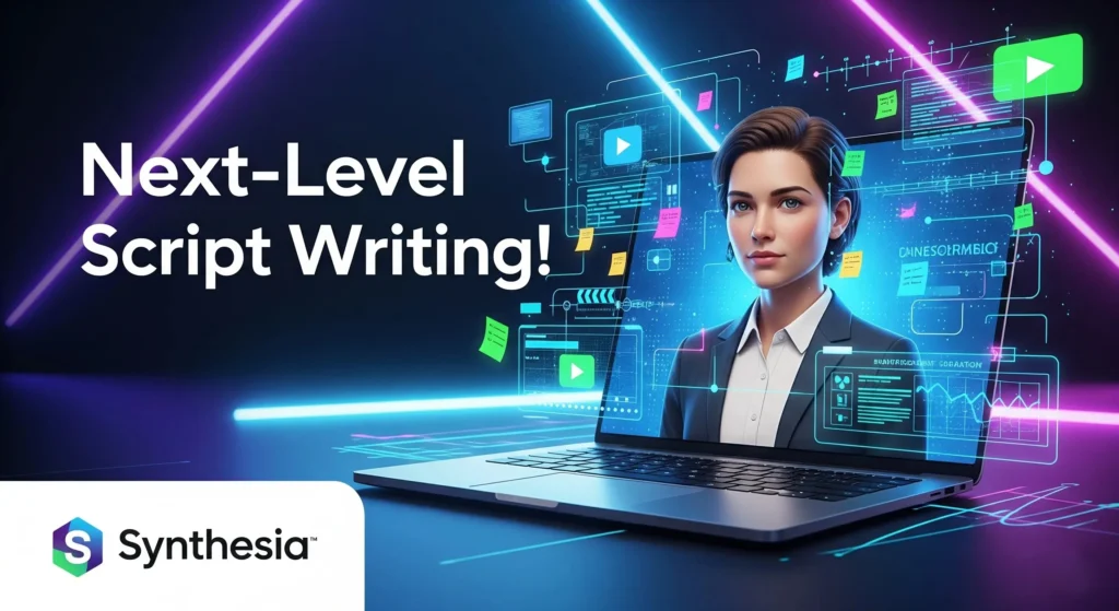 Synthesia, how to write a script for a youtube video,